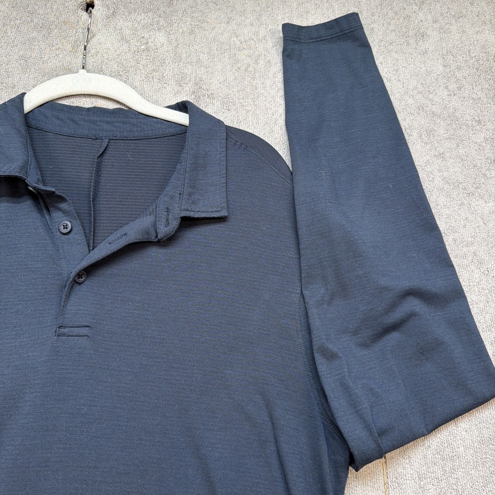 Lululemon Performance Polo Pullover Long Sleeve‎ Active Athletic Men's Medium